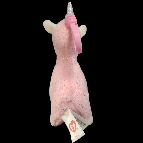 2019 Ty BEANIE BABIES STUFFED ANIMAL KEYCLIP "LANA" THE LLAMACORN - Picture 4 of 10